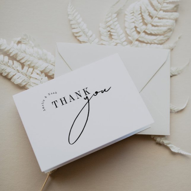 Modern Minimalist Elegant Wedding Thank You Card (Creator Uploaded)
