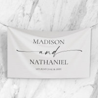Modern Minimalist Elegant White Black Wedding