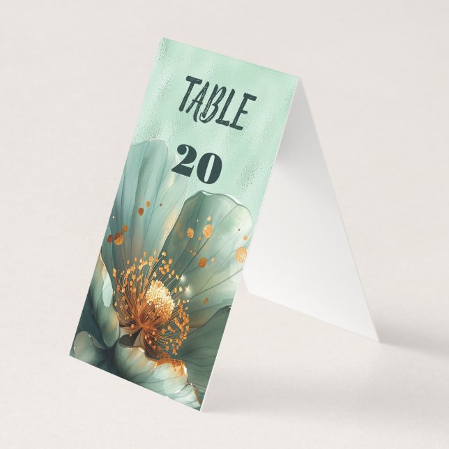 Modern Minimalist Emerald and Gold Wedding (Front)