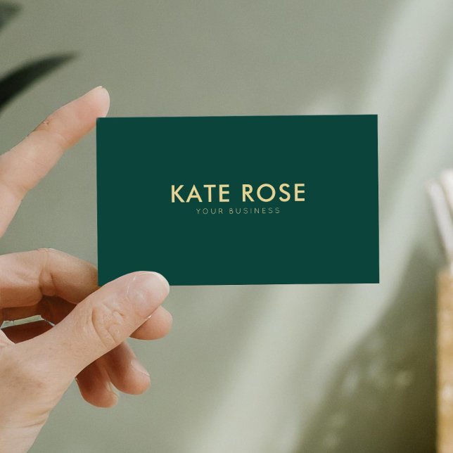 Modern Minimalist Emerald Green Business Card (Creator Uploaded)