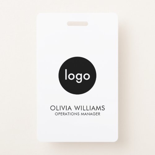 Modern Minimalist Employee ID Business Logo Badge