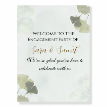 Modern Minimalist Engagement Party Welcome Sign