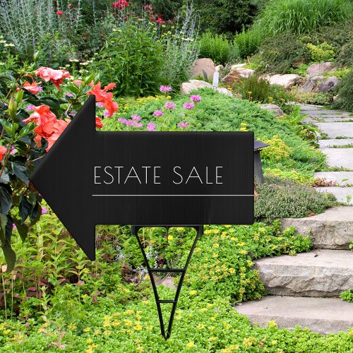 Modern Minimalist Estate Sale Directional Sign