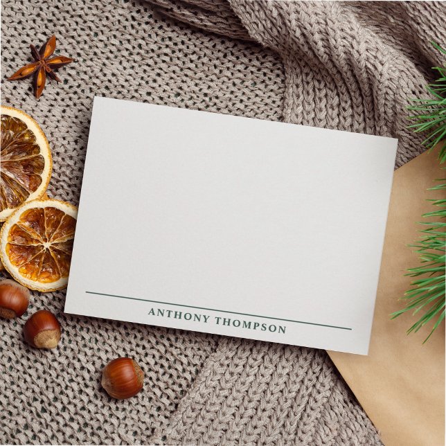 Modern Minimalist Eucalyptus Line Stationery Note Card (Creator Uploaded)