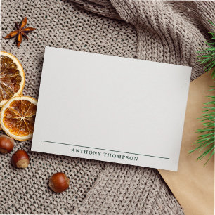 Modern Minimalist Eucalyptus Line Stationery Note Card