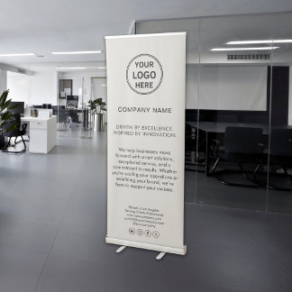 Modern Minimalist Event Logo Corporate Business Retractable Banner
