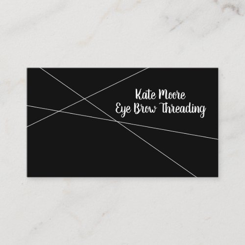 Modern Minimalist Eye Brow Threading Service Business Card