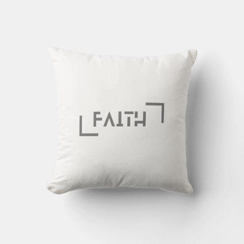 Modern Minimalist Faith  Throw Pillow