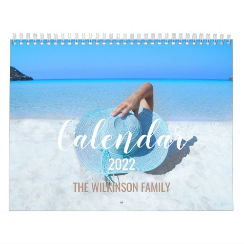Modern Minimalist Family Photo 2022 Calendar