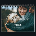 Modern minimalist family photo 2024 calendar<br><div class="desc">A modern photo calendar with a modern typography,  to customize with your family pictures,  a perfect way to start the year 2024. Fully customizable text colors.</div>