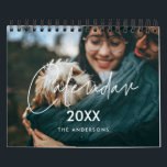 Modern minimalist family photo 2025 calendar<br><div class="desc">A modern photo calendar with a modern typography,  to customize with your family pictures,  a perfect way to start the year 2025. Fully customizable text colors.</div>