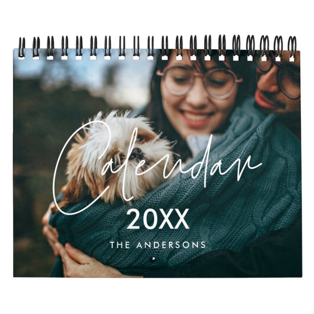 Modern minimalist family photo 2026 calendar (Cover)