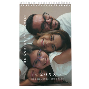 Modern Minimalist Family Photo Calendar