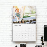Modern Minimalist Family Photo Calendar<br><div class="desc">A modern,  minimalist style family photo calendar featuring fun typography. A perfect way to start the year,  and make a keepsake of your beautiful memories. Fully customizable text colours and background.</div>