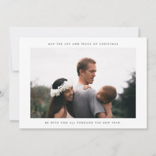Modern Minimalist Family Photo Christmas Holiday Card