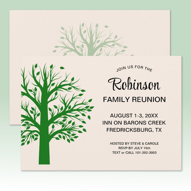 Modern Minimalist Family Reunion Tree Invitation (Creator Uploaded)