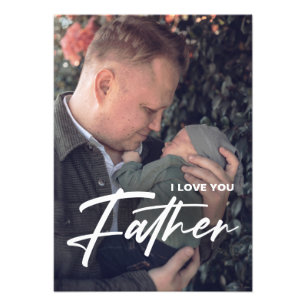 Modern minimalist father day photo greeting card print