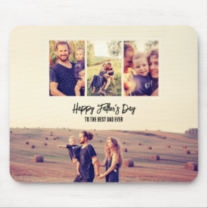 Modern Minimalist Father's Day Dad Custom Photo Mouse Pad