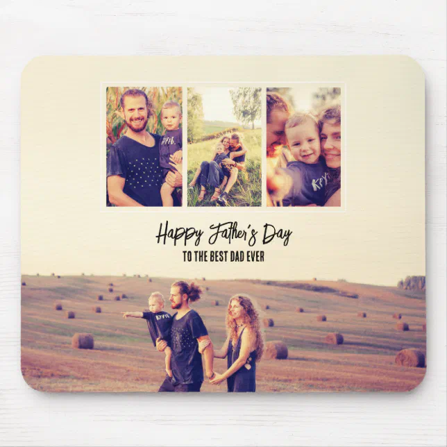 Modern Minimalist Father's Day Dad Custom Photo Mouse Pad | Zazzle