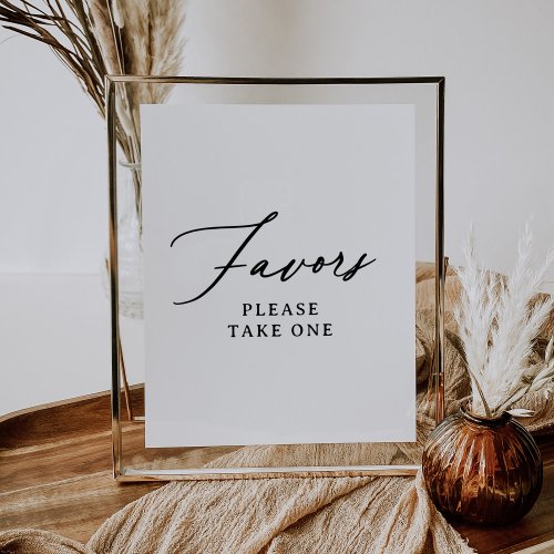 Modern Minimalist Favors Sign