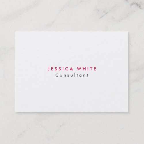 Modern Minimalist Feminine Gray White Business Card