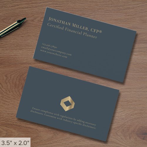 Modern Minimalist Financial Business Card