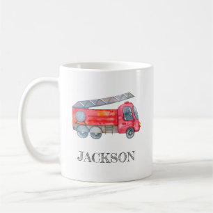 Modern Minimalist Fireman birthday Party Coffee Mug