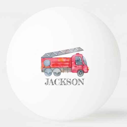 Modern Minimalist Fireman birthday Party Ping Pong Ball