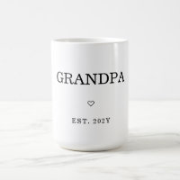 Modern Minimalist First Time GrandPA Est.