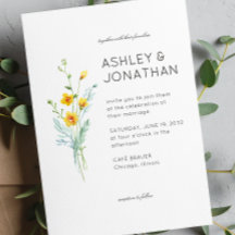 Modern Minimalist Floral Detail Wedding