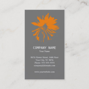 Modern Minimalist Flower Business Card