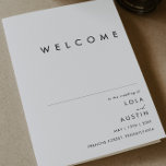 Modern Minimalist Folded Wedding Program<br><div class="desc">This Modern Minimalist folded wedding program is perfect for your classy boho wedding. Its simple, unique abstract design accompanied by a contemporary minimal script and a white and black color palette gives this product a feel of elegant formal luxury while staying simplistic, chic bohemian. Keep it as is, or choose...</div>