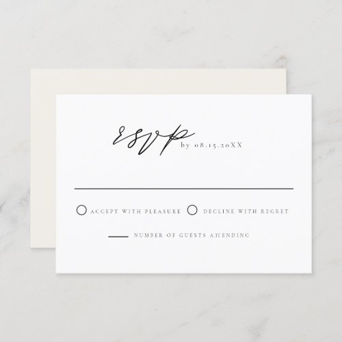 Modern Minimalist for Destination Collection RSVP Invitation