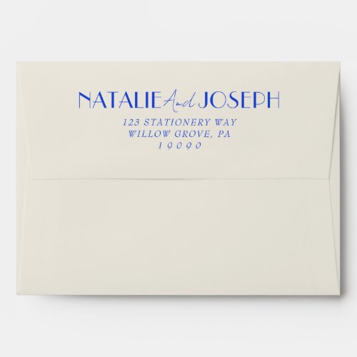 Modern Minimalist French Retro Bright Boho Wedding Envelope