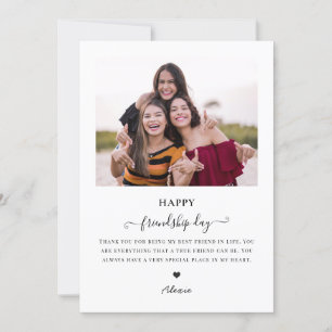 modern minimalist friendship best friend BFF cute  Holiday Card