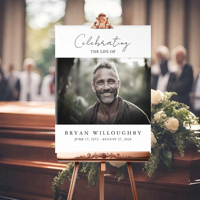 Modern Minimalist Funeral Memorial Foam Board (Creator Uploaded)