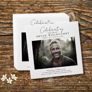 Modern Minimalist Funeral Memorial Seed Packet Envelope