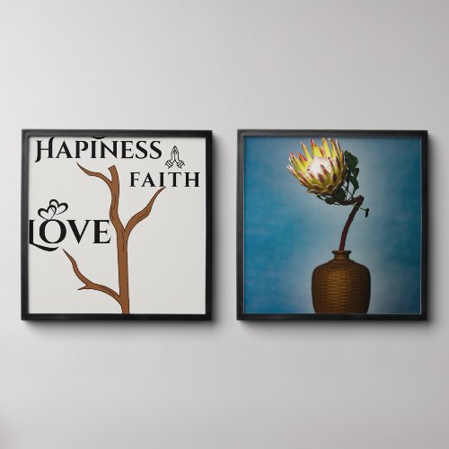 Modern Minimalist Gallery Pair - Meaningful Quote Peel And Stick Photo Tile