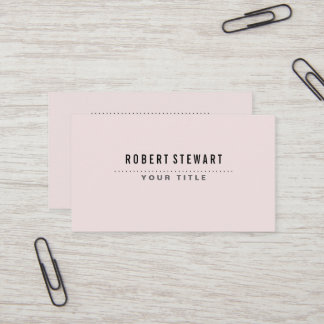 Modern minimalist generic baby pink business card