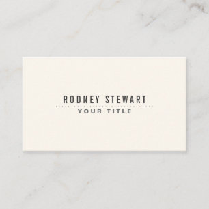 Modern minimalist generic off-white business card