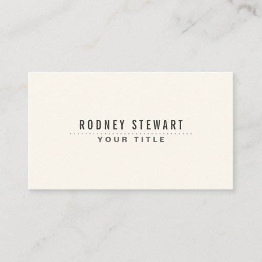 Customizable Modern minimalist generic off-white business card