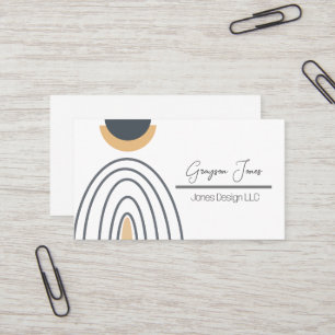 Modern Minimalist Geometric Abstract Business Card