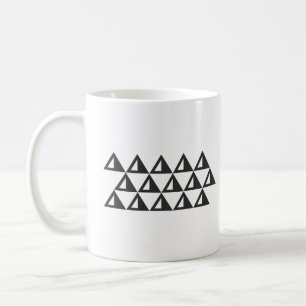 Modern Minimalist Geometric Art in Black and White Coffee Mug