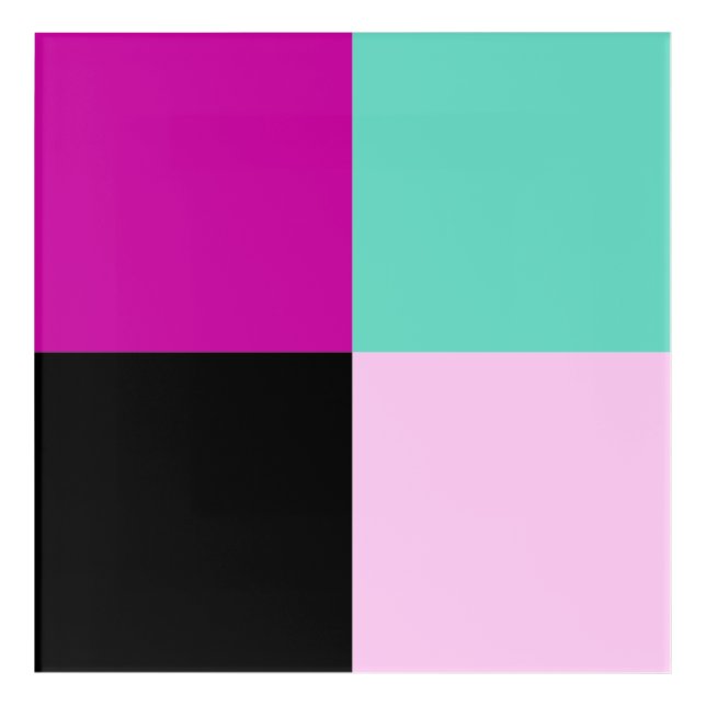 Modern Minimalist Geometric Bold Shapes Squares Acrylic Print (Front)