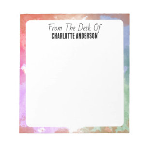 Modern Minimalist Geometric Border Personalized Notepad