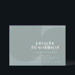 Modern Minimalist Geometric Dusty Teal Wedding Invitation<br><div class="desc">Modern Minimalist Geometric Dusty Teal Wedding Invitation</div>