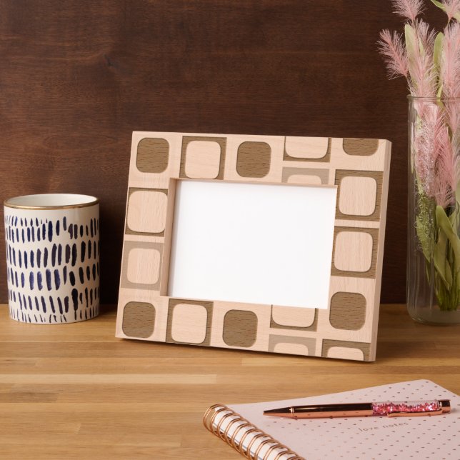 Modern Minimalist Geometric Engraved Picture Frame Frames (Left)