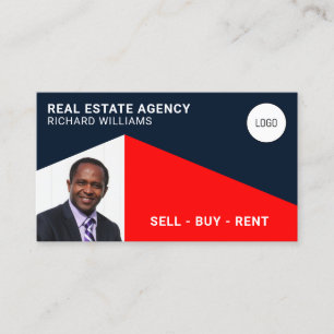 Modern minimalist geometric portrait business car business card