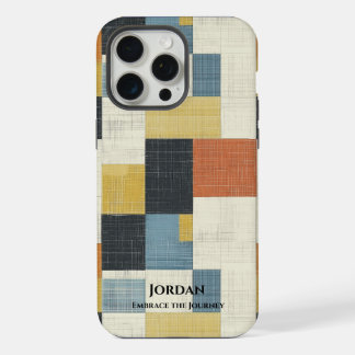 Modern Minimalist Geometric Style – Retro Earthy iPhone 15 Pro Max Case