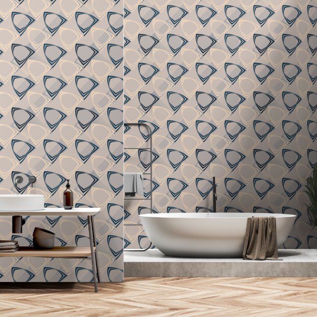 Modern Minimalist geometric Wallpaper Wallpaper (Bathroom)